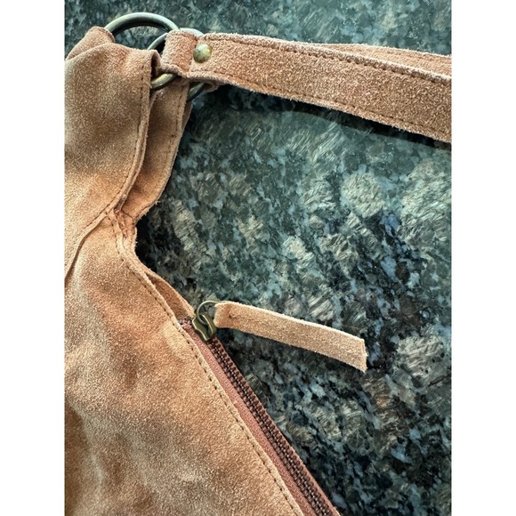 Free People Roma We The Free Slouchy Suede Slingshot Bag Brown Hobo Shoulder Bag - Picture 8 of 11